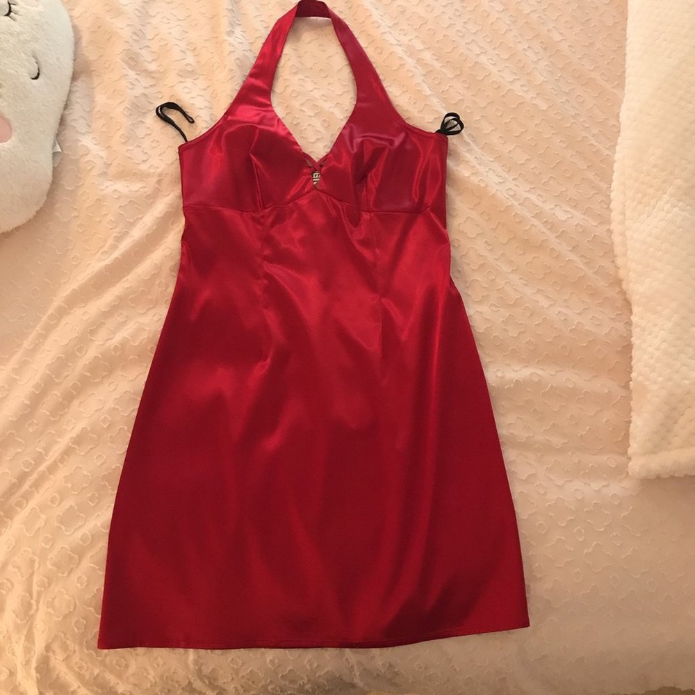 VINTAGE Y2K Red Halter Dress